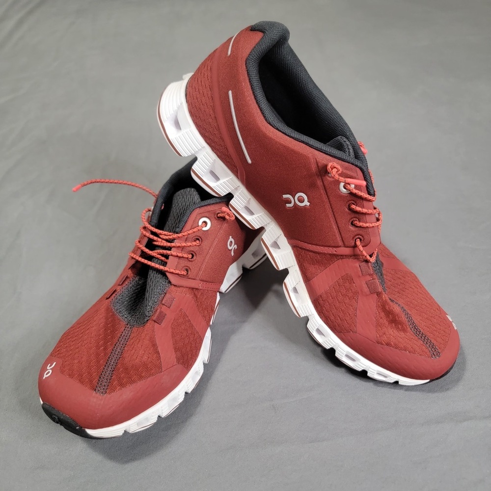 On Cloud 5 Women's Road Running Shoes Size 8 Rust Orange Speed Laces Comfort